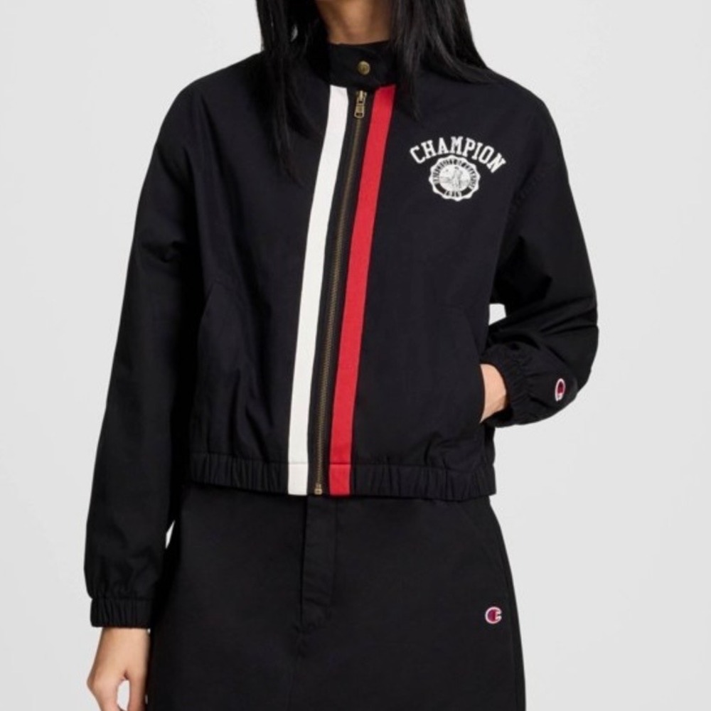 Champion Life Womens University of Champion Track Jacket‎ Black Red White Medium - Picture 4 of 8